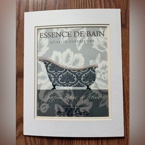 New French Inspired Matted Bath Print Art